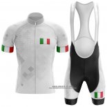 2020 Abbigliamento Ciclismo Italia Bianco Manica Corta e Salopette (2)